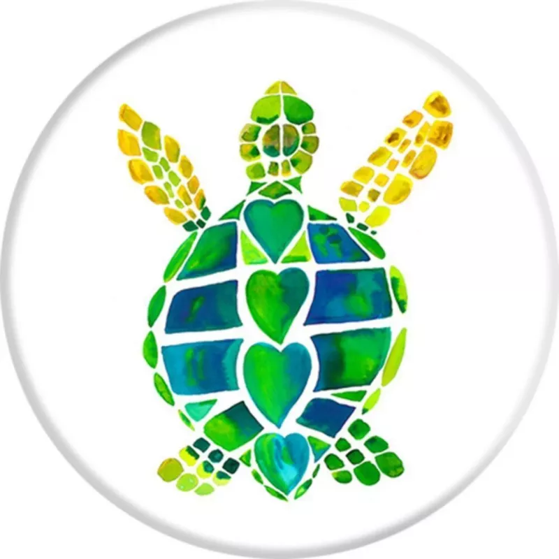 PopSockets PopGrip Turtle Love - vymeniteľný držiak a stojan na mobil, viacfarebný