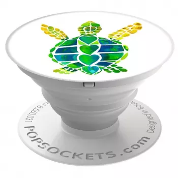 PopSockets PopGrip Turtle Love - vymeniteľný držiak a stojan na mobil, viacfarebný