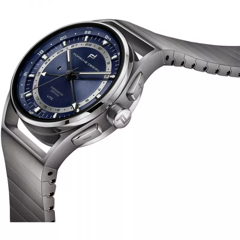 PORSCHE DESIGN Flat Six P'6000 pánske automatické chronograph hodinky 42mm nerezová oceľ guma čierna