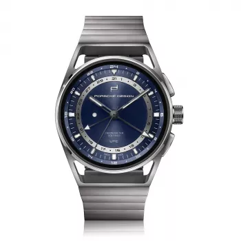 PORSCHE DESIGN Flat Six P'6000 pánske automatické chronograph hodinky 42mm nerezová oceľ guma čierna