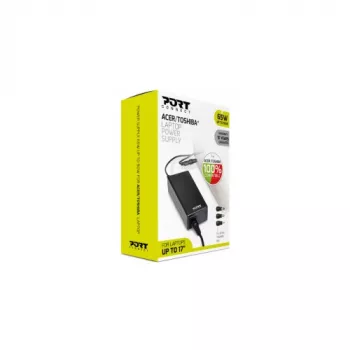 PORT Designs 65W univerzálny napájací zdroj pre notebooky s 10 vymeniteľnými konektormi pre Acer, Toshiba a ďalšie
