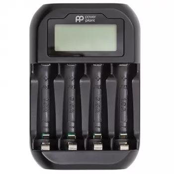 POWER PLANT PP-UN4 4-bay LCD nabíjačka pre AA/AAA NiMH NiCd batérie