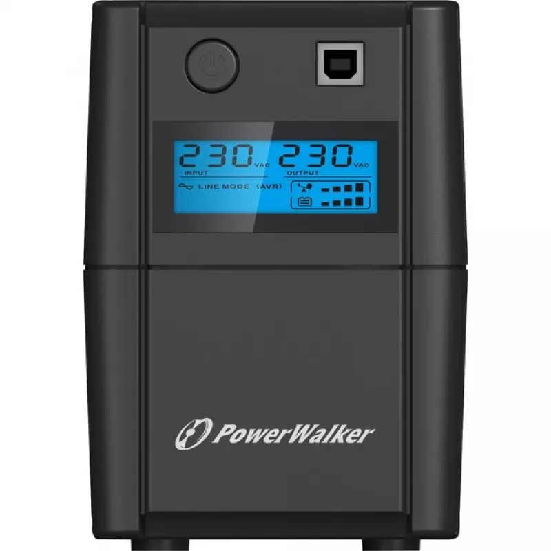 PowerWalker VI 650 SHL IEC line-interactive UPS – 650 VA / 360 W, tower, 2x IEC C13