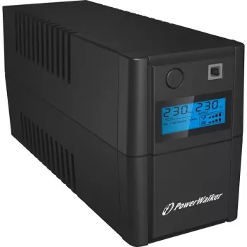 PowerWalker VI 650 SHL IEC line-interactive UPS – 650 VA / 360 W, tower, 2x IEC C13