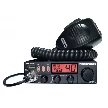 President Martin ASC CB vysielačka AM/FM 12/24V