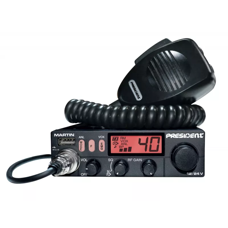 President Martin ASC CB vysielačka AM/FM 12/24V