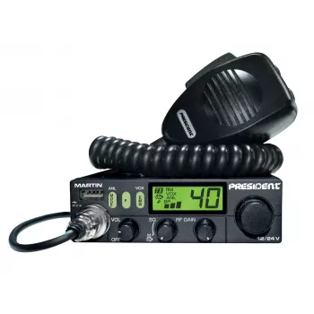 President Martin ASC CB vysielačka AM/FM 12/24V