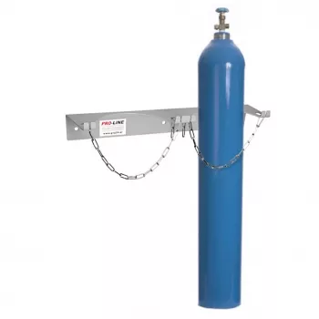 Pro-Line nástenný držiak pre 1 plynovú fľašu, max. priemer 250 mm, priemyselná modrý