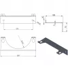 Pro-Line nástenný držiak pre 1 plynovú fľašu, max. priemer 250 mm, priemyselná modrý