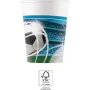Procos Football Party papierové poháre 200 ml, balenie 8 ks (93746)