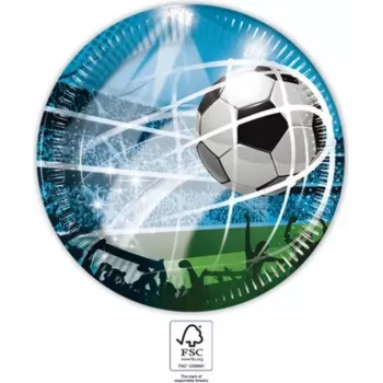 Procos futbalové papierové taniere 23 cm, 8 ks, viacfarebné 93744