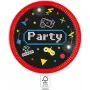 PROCOS Gaming Party kartónové taniere 23cm balenie 8 ks (93769)