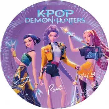 PROCOS K-Pop Demon Hunters papierové taniere 23 cm balenie 8 ks (98638)