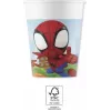 Procos Marvel Spider-Man papierové poháre 200 ml balenie 8 ks poháre na párty 94877