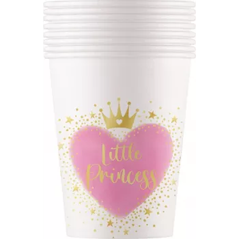 Procos My Little Princess papierové poháre 200ml balenie 8 ks 96477
