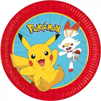 Procos Pokemon papierové taniere balenie 8 ks 23 cm jednorazové párty taniere 98391