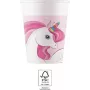 Procos Einhorn Regenbogen papierové poháre 200ml balenie 8 ks 93759