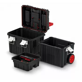 PROSPERPLAST Kistenberg Heavy Mobile Tool Box 40L čierna/červená s kolieskami