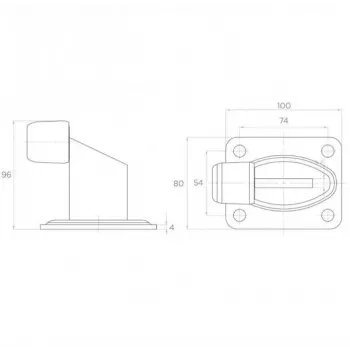 PSG 60.038.7016 antracitovo sivý gumený dorazový nárazník brány, valcový, priemer 40 mm, výška 30 mm, RAL 7016