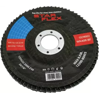 PSG Star Flex T29 125-22 Grit 40 INOX Lamelový brúsny kotúč TLI1252240