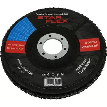 PSG Star Flex T29 Lamelový kotúč 125 mm x 22,23 mm zrnitost 60 INOX TLI1252260