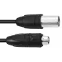 PSSO DMX kábel IP65 3-pin XLR konektor samec na konektor samica 20m čierny 30227843