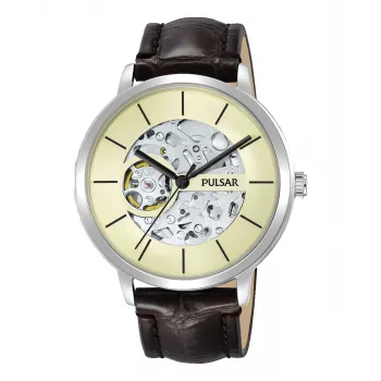 Pulsar pánske quartz analógové hodinky P8A005X1 42 mm nerezová oceľ modrý ciferník