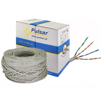 PULSAR PU-NC201 kábel krútená dvojlinka U/UTP, Cat 5e, 24AWG, sivý
