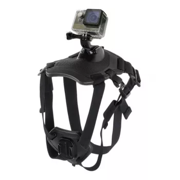 PULUZ hrudný postroj pre psov pre akčné kamery (GoPro, Insta360, DJI Action) - čierny