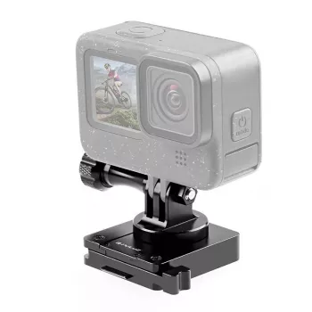 PULUZ držiak na prilbu pre akčné kamery (DJI, GoPro, Insta360) - čierny