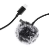 PULUZ Jack Tie mikrofón so sponou PU425 1,5m USB-C