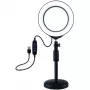 PULUZ LED kruhové svetlo 16cm so statívom 18-28cm USB