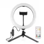 PULUZ LED kruhové svetlo 26cm so statívom 8,3cm USB