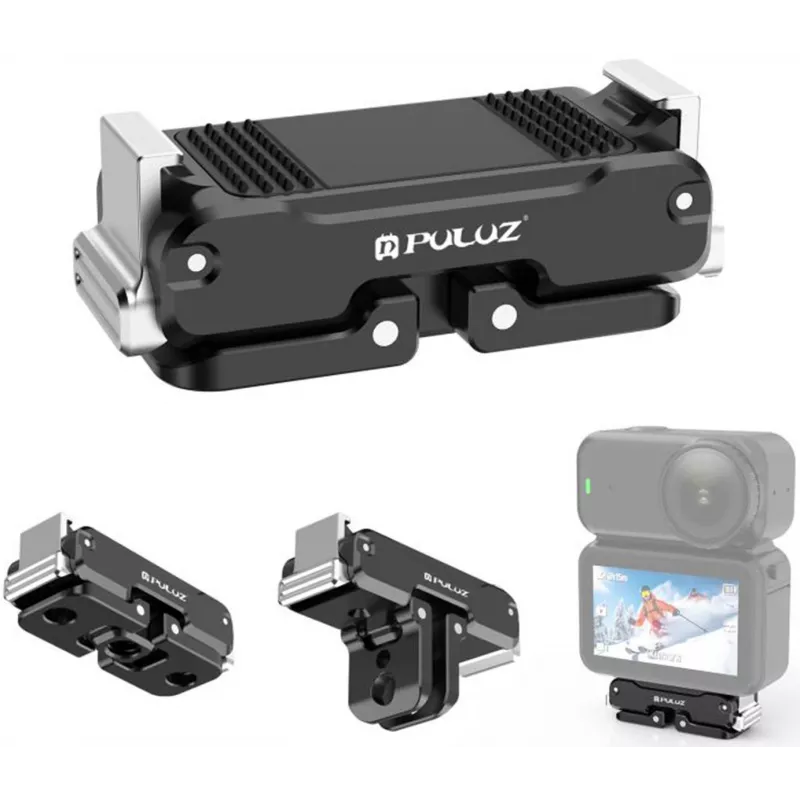PULUZ magnetický kovový držiak pre DJI Osmo Pocket 2 (čierny)
