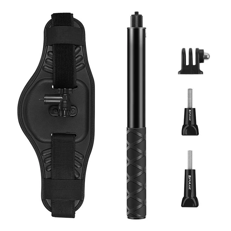 PULUZ fotografický statív so selfie tyčou pre akčné kamery (DJI Action, GoPro, Insta360)
