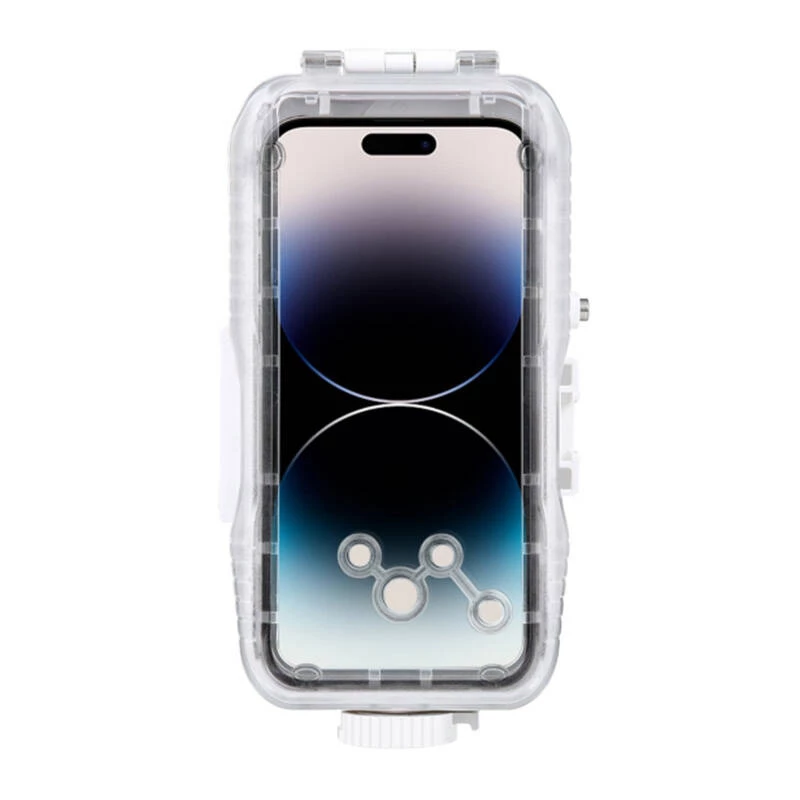 PULUZ plastové vodotesné puzdro pre iPhone 15 Plus/15 Pro Max/14 Plus/14 Pro Max/13 Pro Max/12 Pro Max/11 Pro Max (biela)