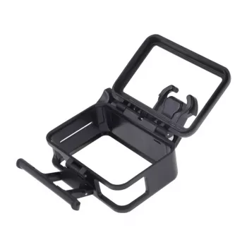 Puluz ochranné puzdro pre DJI Osmo Action - čierny PC rám s držiakom na kamerovú pätku, rýchloupínací uzáver