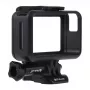 Puluz ochranné puzdro pre DJI Osmo Action - čierny PC rám s držiakom na kamerovú pätku, rýchloupínací uzáver