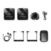 PULUZ PU3153B bezdrôtový lavalier mikrofón 1 TX + 1 RX, 2,4 GHz, USB-C, omnidirekcionálny kondenzátor, potlačenie šumu, Plug-and-Play pre Android a PC
