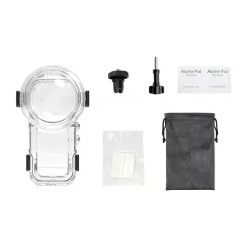 PULUZ PU760T vodotesné puzdro (60 m) s rýchloupínacím držiakom pre Insta360 X5 (transparentné)