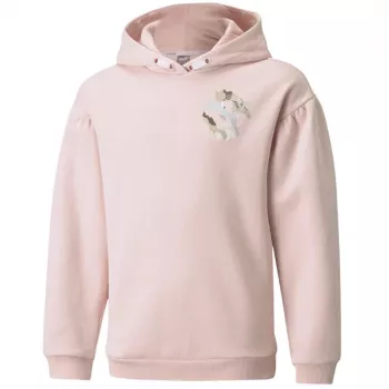 PUMA Alpha Hoodie FL mládežnícka mikina svetloružová veľkosť 164