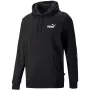 PUMA ESS+ Tape Hoodie FL pánska fleecová mikina s kapucňou čierna