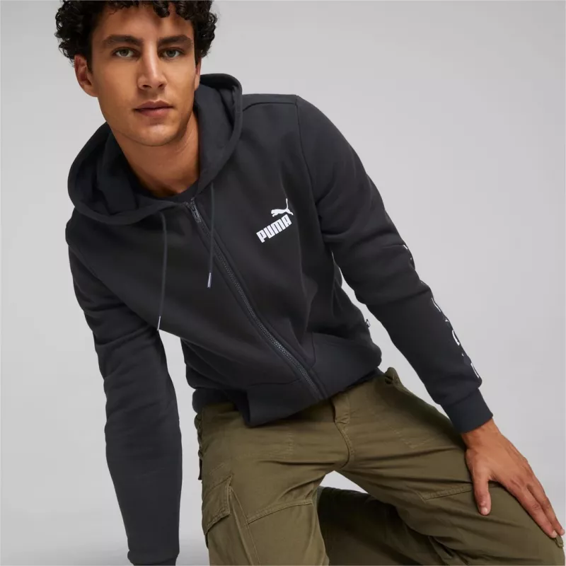 PUMA Essentials pánska mikina s kapucňou Puma Black S