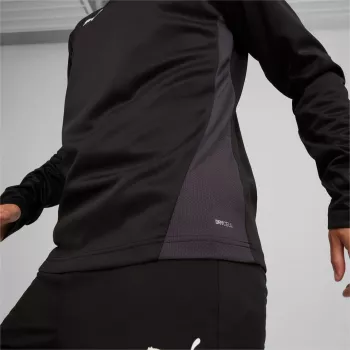 Puma pánske tréningové tričko TeamGoal so zipsom 1/4 - Puma Black - veľkosť M