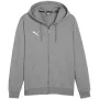PUMA Team Goal Casuals kapucňová mikina Medium Grey Heather pánska veľkosť S