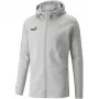 PUMA teamFINAL Casuals pánska bunda s kapucňou na zips, Medium Grey Heather