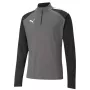 PUMA teamLIGA 1/4 pánska mikina na zips sivá-čierna