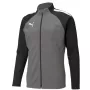 PUMA teamLIGA pánske tréningové tričko so štvrťovým zipsom, Medium Grey Heather/Puma Black, veľkosť S