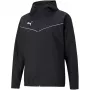 PUMA teamRISE celoročná bunda čierna 657396 03 pánska bunda proti dažďu a vetru full-zip s kapucňou tréningová