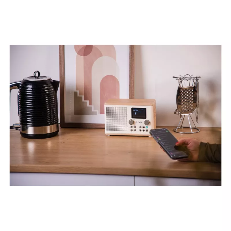 Pure Classic H4 DAB/DAB+/FM digitálne rádio s Bluetooth, Cotton White/Eiche